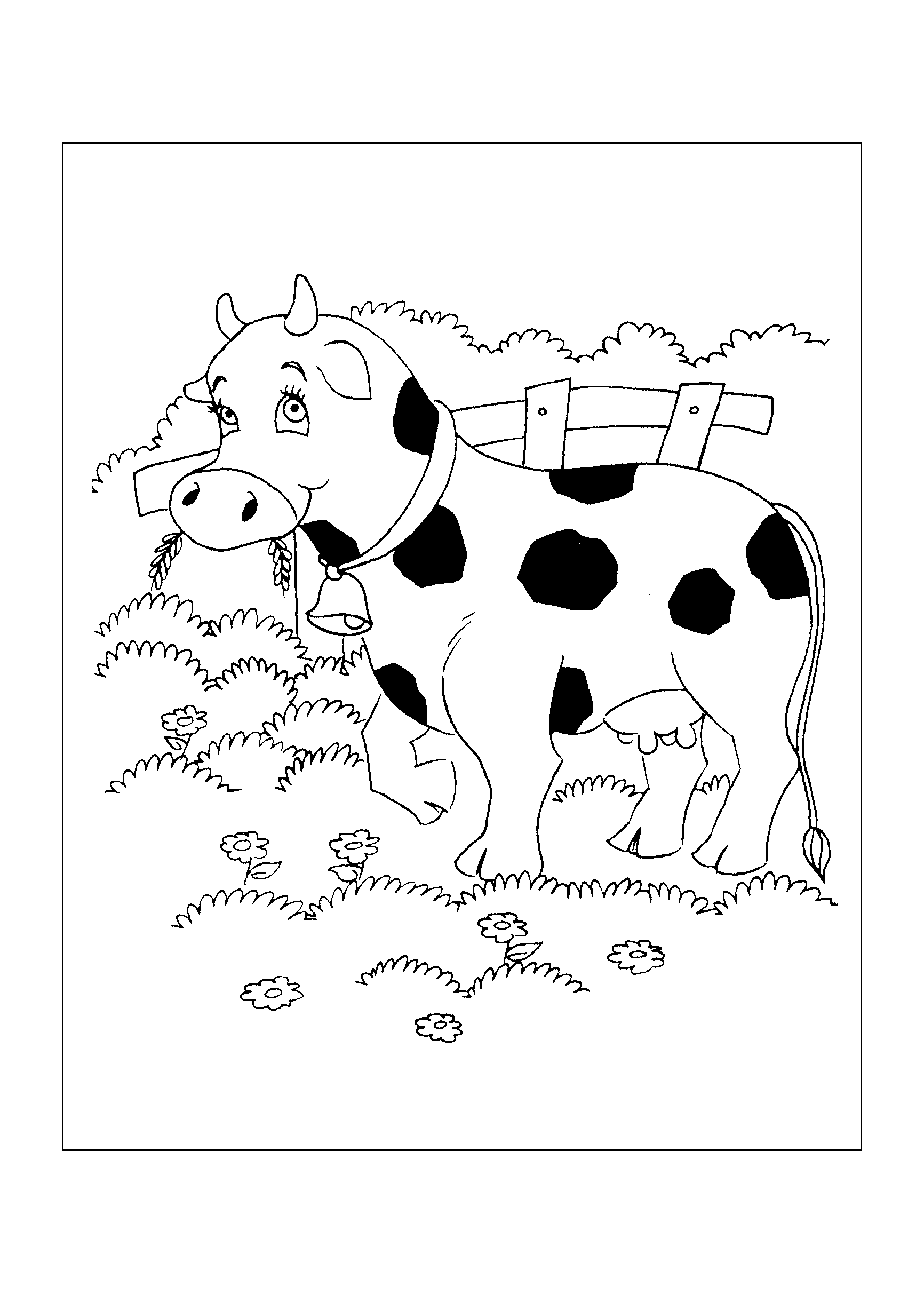 desenho vaca para colorir