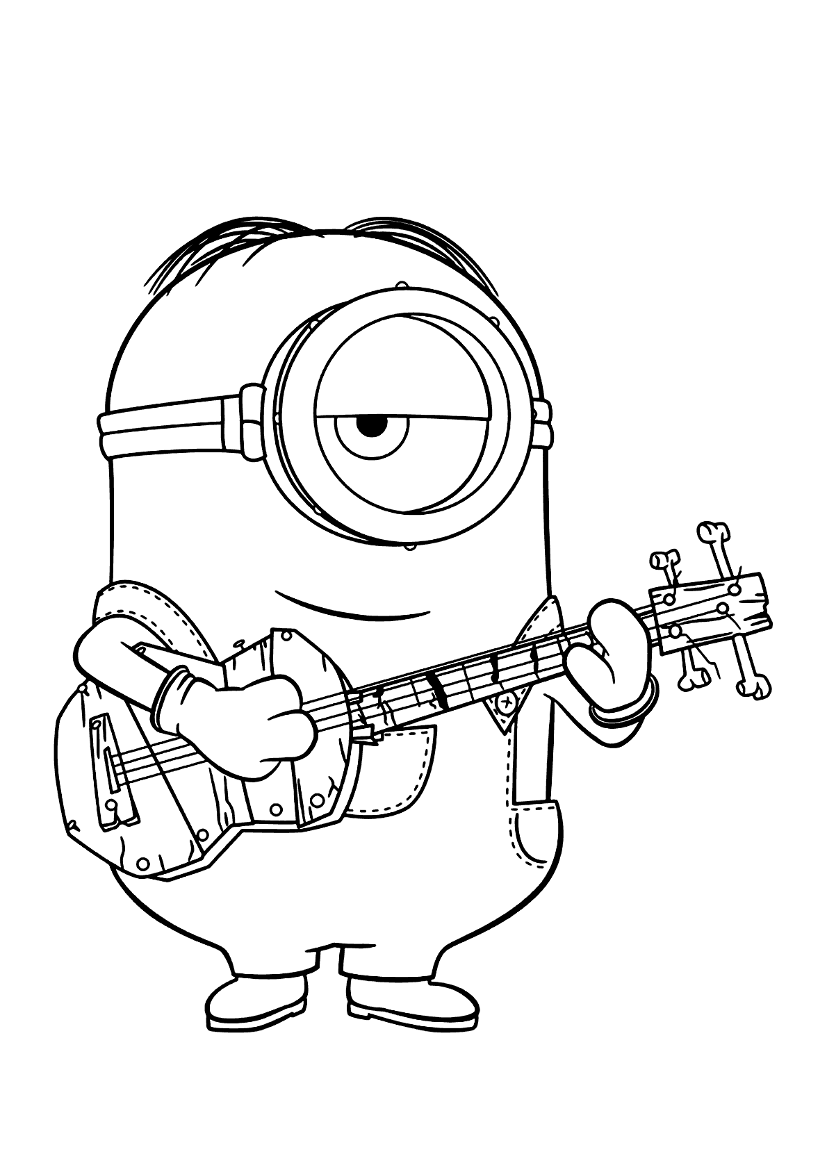 Desenhos de instrumentos musicais para colorir: Além do violão