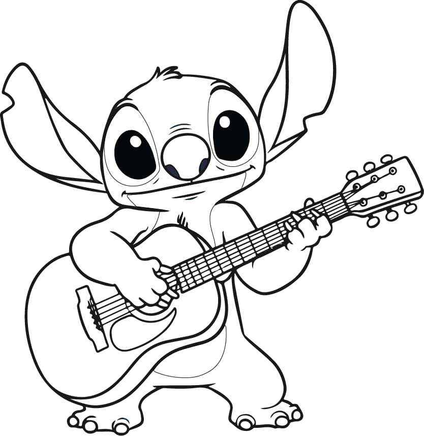 desenho violão para colorir