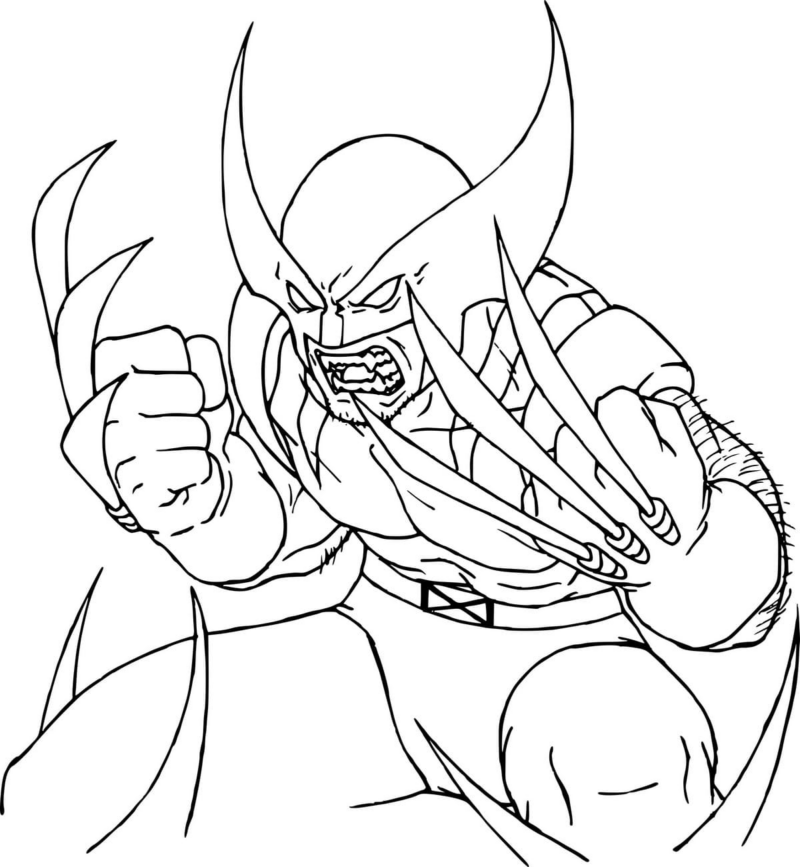 desenho wolverine para colorir