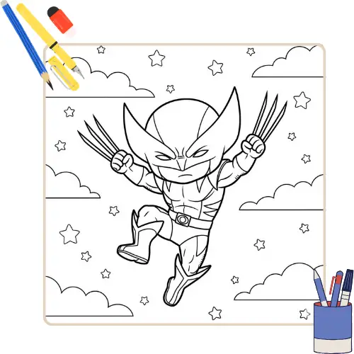 Wolverine vs Deadpool: Desenhos para Colorir da Dupla Dinâmica