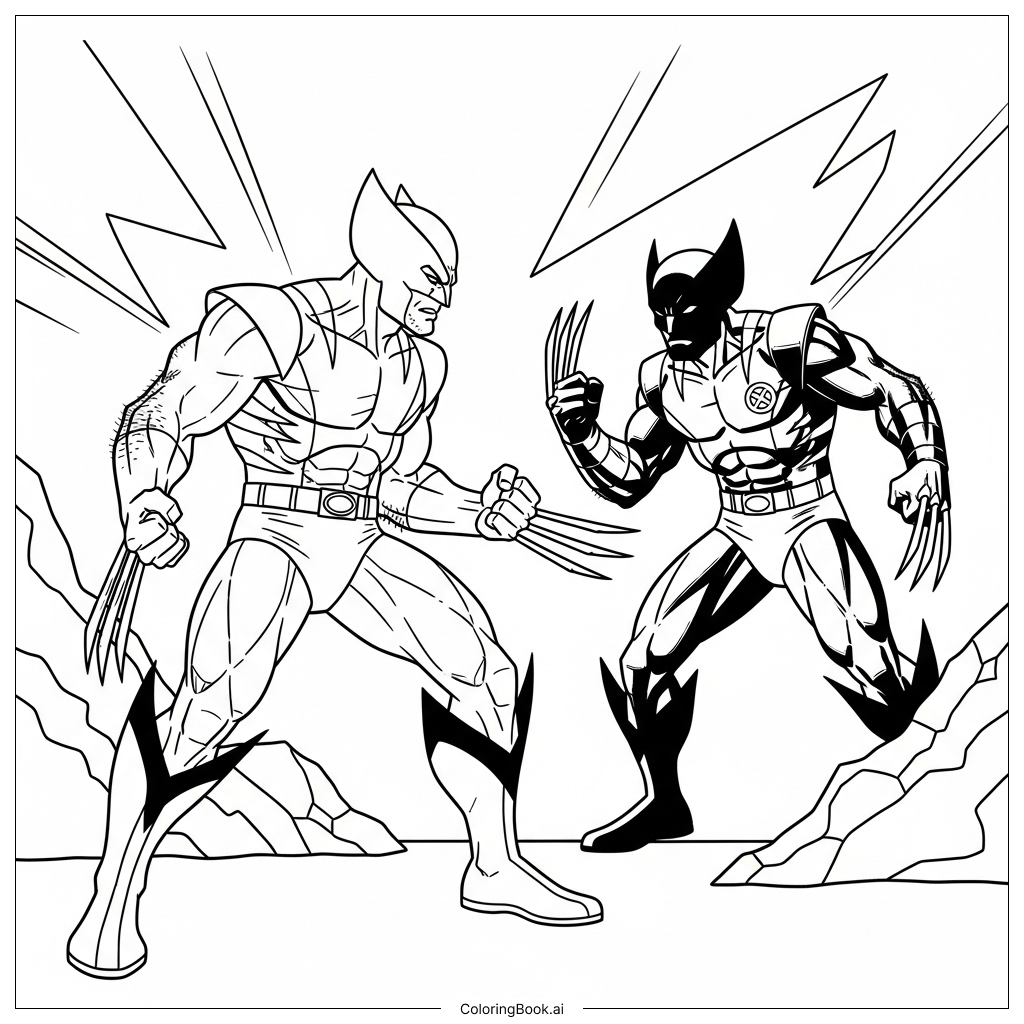 desenho wolverine para colorir