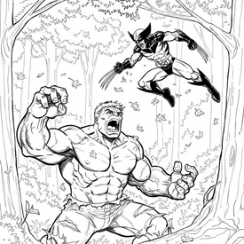 Wolverine vs Deadpool: Desenhos para Colorir da Dupla Dinâmica
