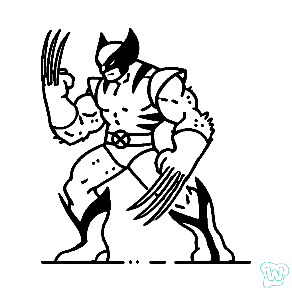 desenho wolverine para colorir
