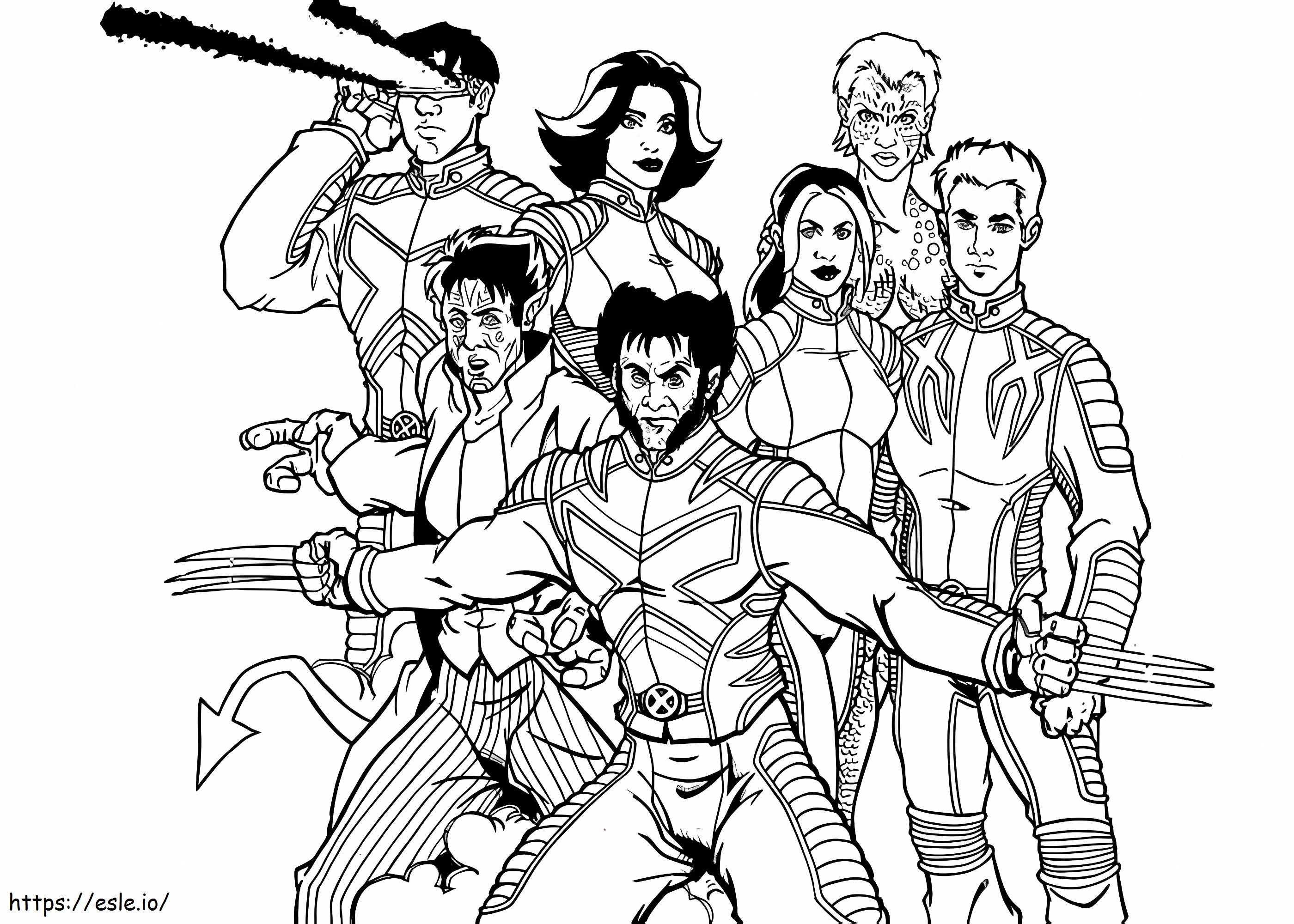 desenho x men para colorir