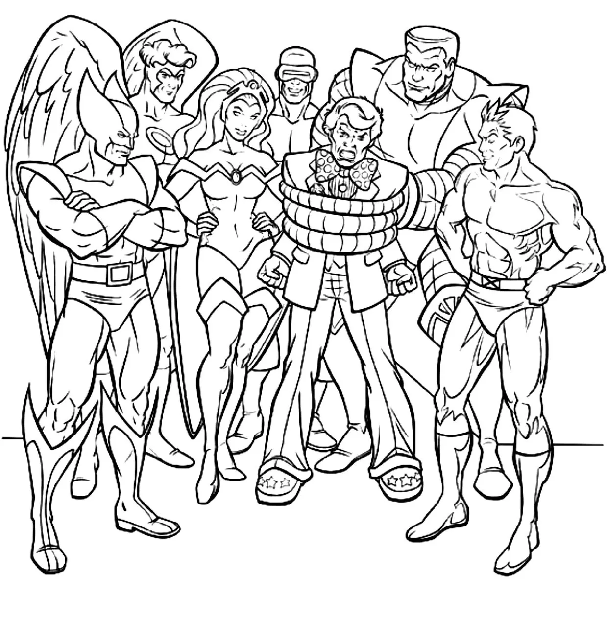 desenho x men para colorir
