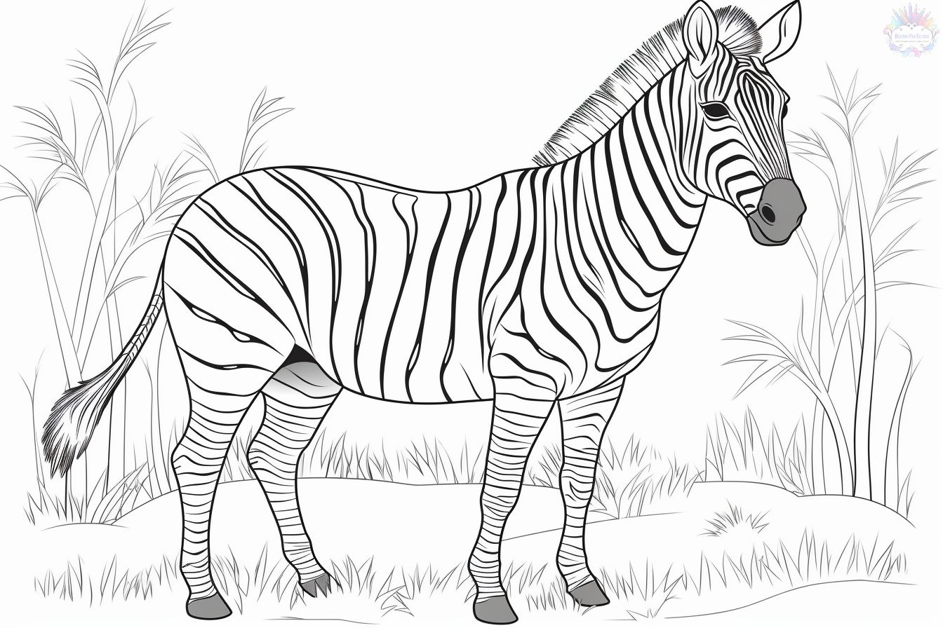 desenho zebra para colorir