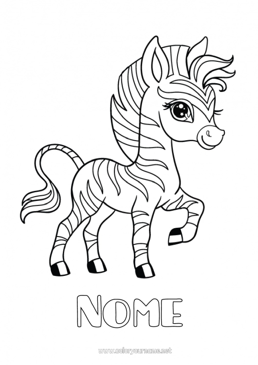 desenho zebra para colorir