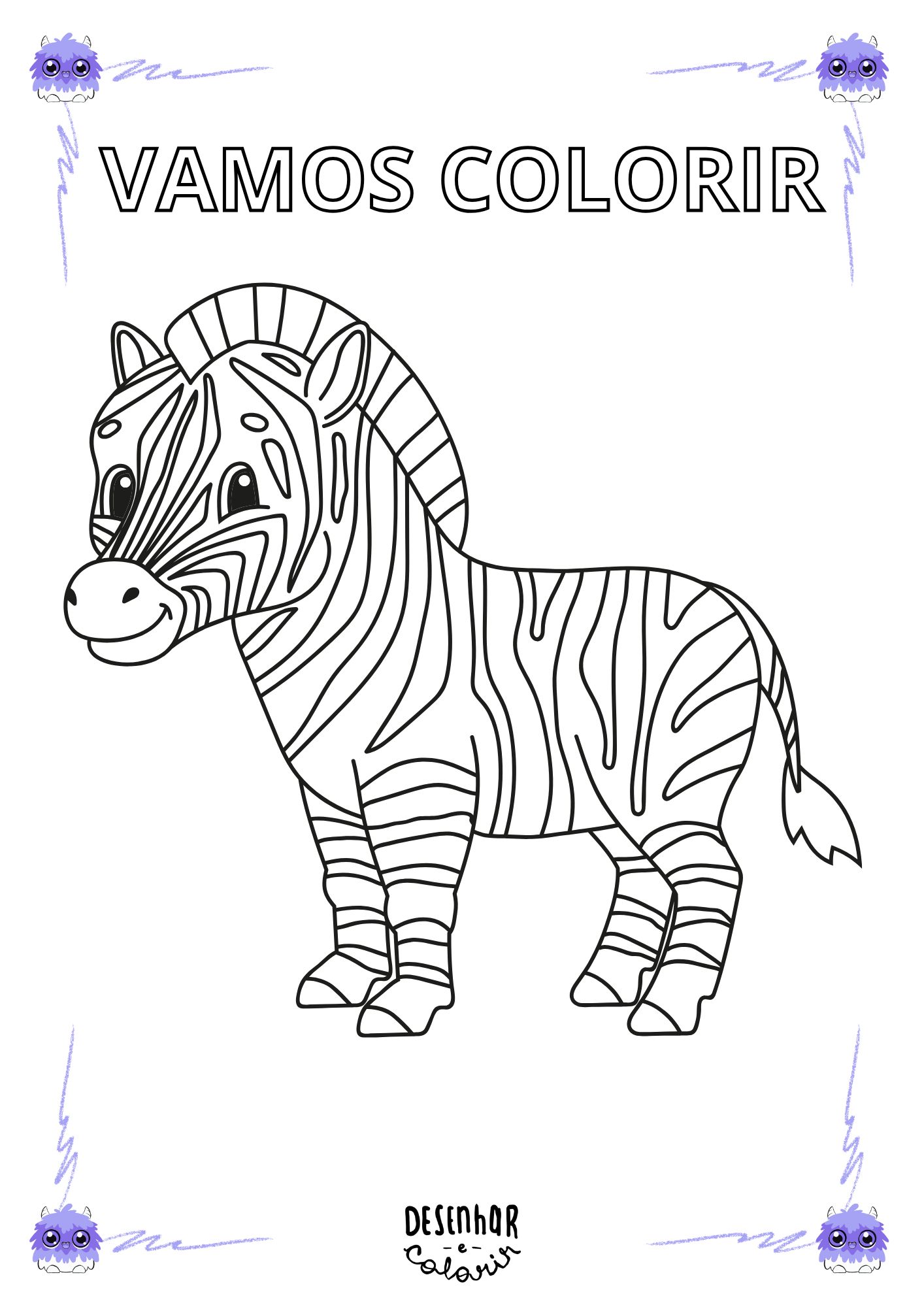 Guia Completo: Tipos de Desenhos de Zebra para Colorir (Fofos