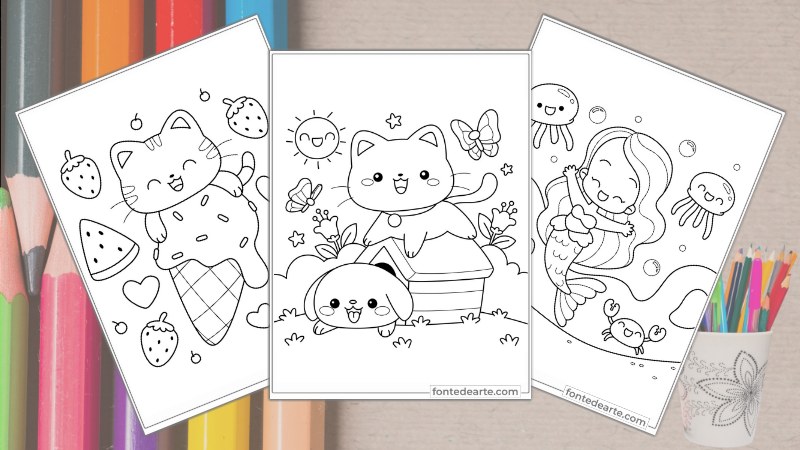 Ideias de desenhos kawaii fáceis para iniciantes