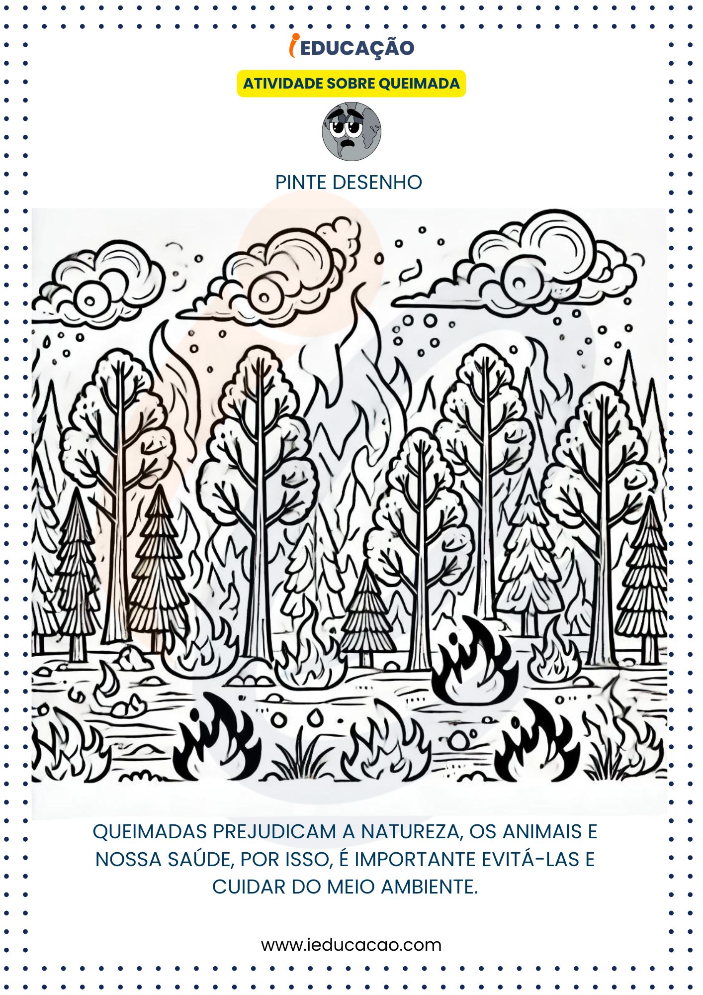 desmatamento desenho infantil