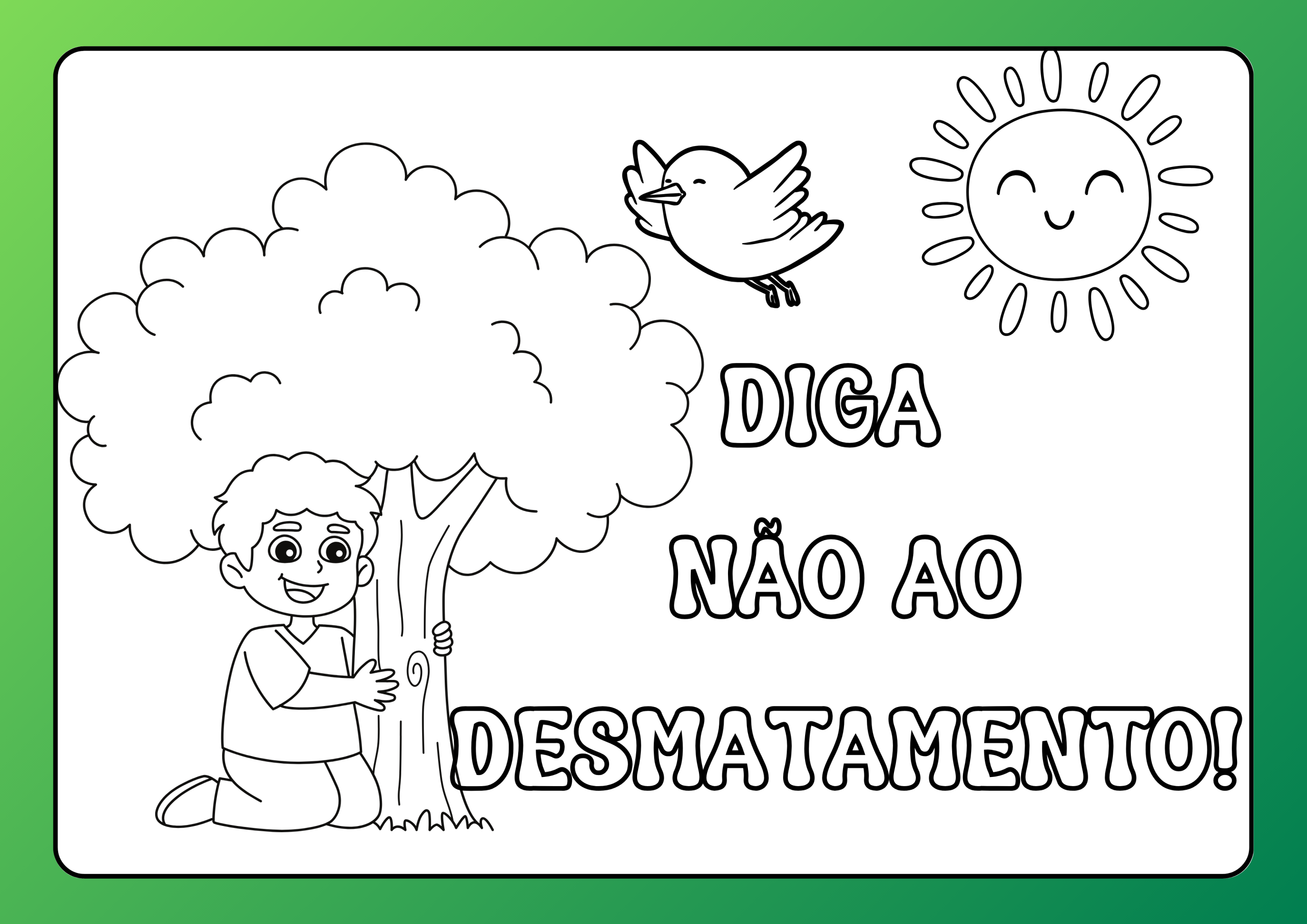colorir causas do desmatamento