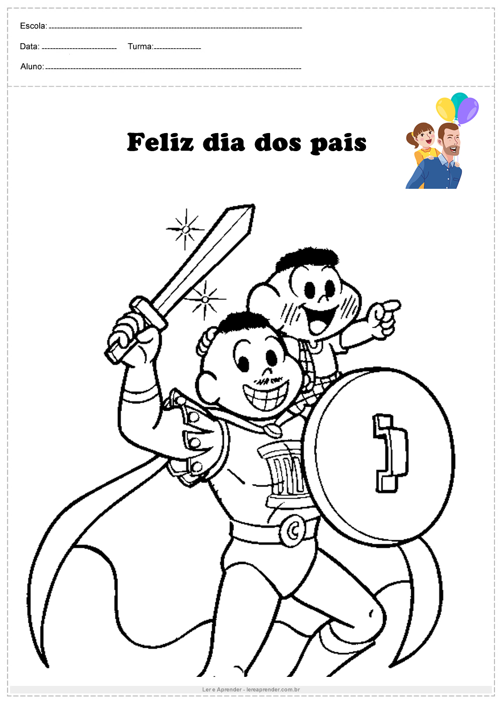 atividades dia dos pais para fazer em casa