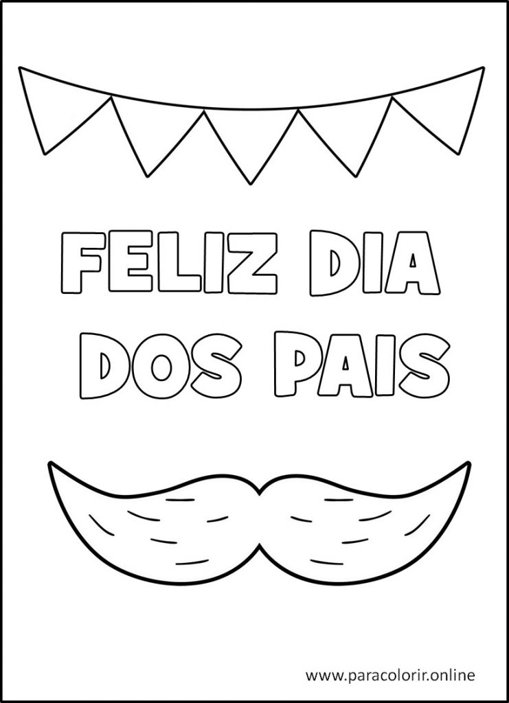 desenhos dia dos pais para pintar