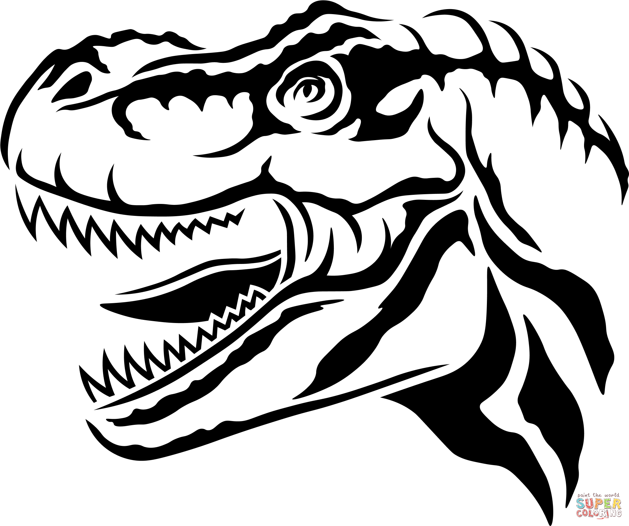 desenho t rex realista para colorir