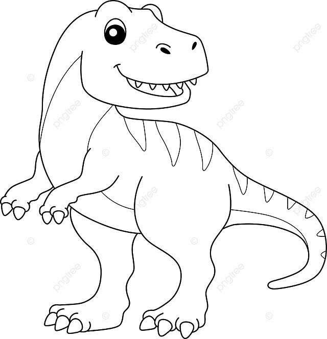 desenho t rex fofo para colorir