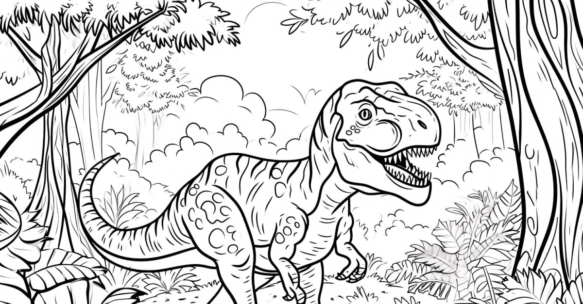 desenho t rex fácil para criança