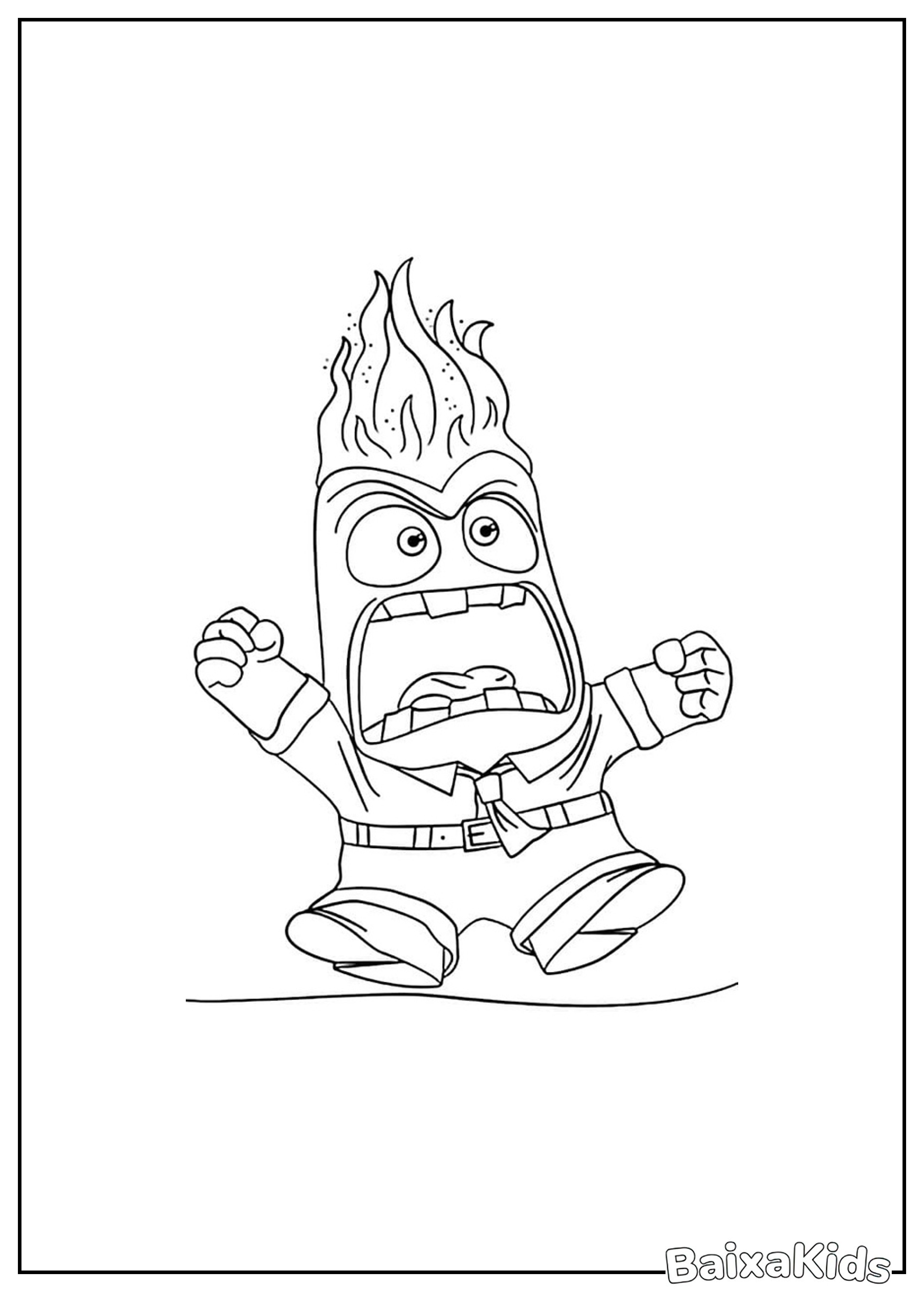 desenhos para colorir da Raiva