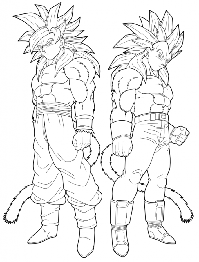 goku super saiyajin para colorir
