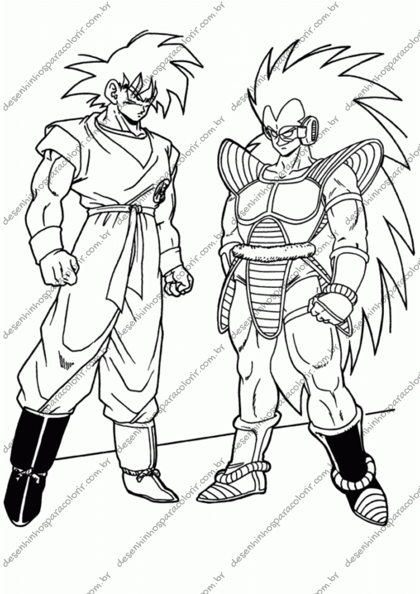 atividade infantil dragon ball z colorir