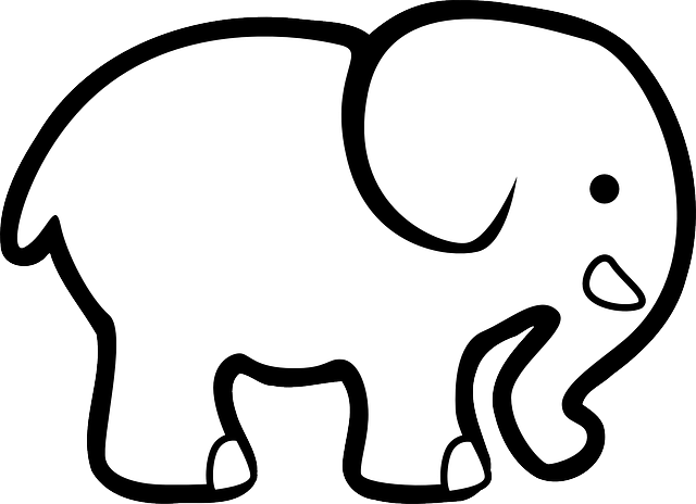 desenho de elefante para imprimir