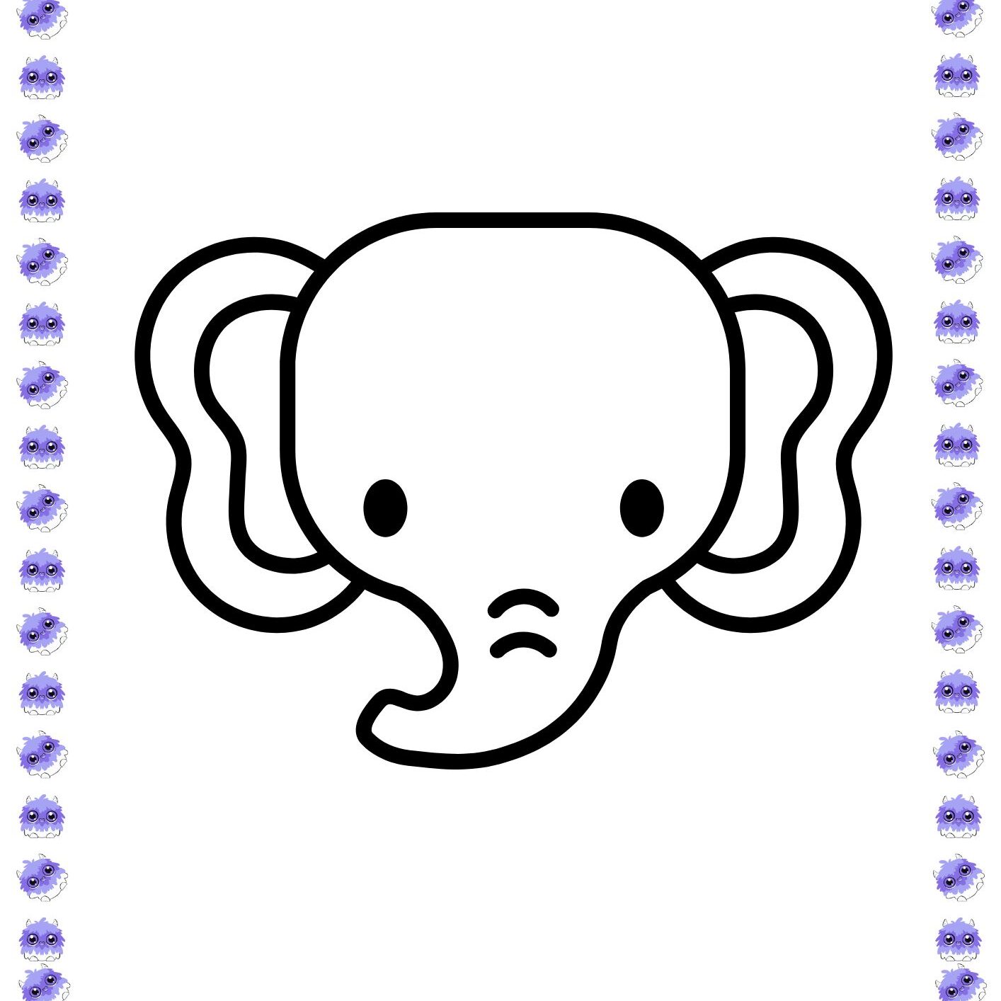 desenho de elefante para imprimir