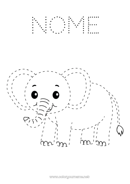 atividade de colorir elefante