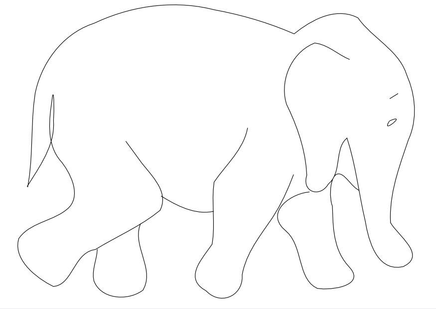 desenhos de elefantes fáceis para colorir