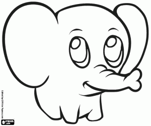 elefante para colorir online