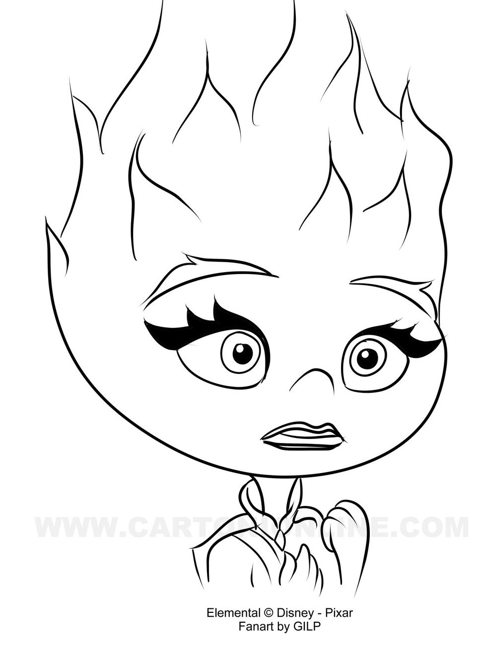 desenho para colorir faísca e gota