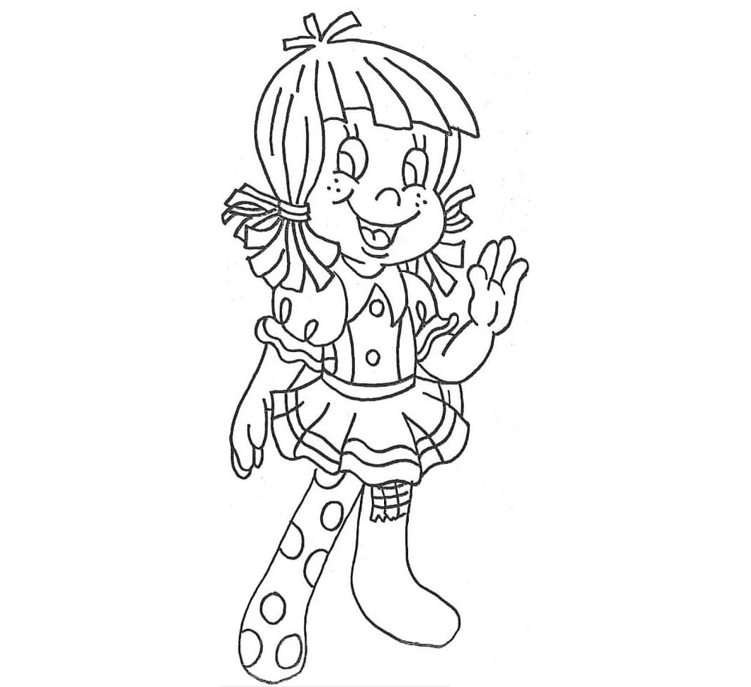 boneca de pano emilia para colorir