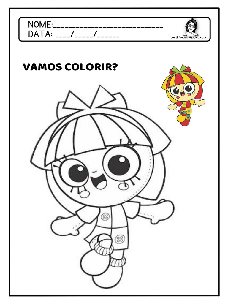 boneca emília colorir