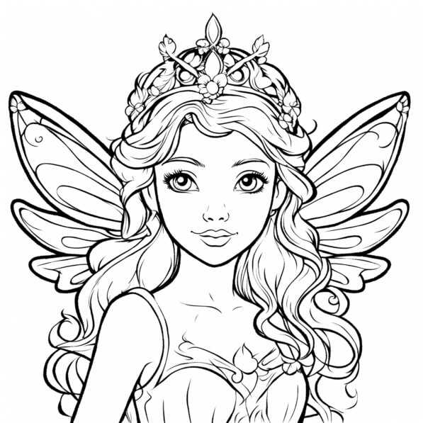 desenho de fada para pintar