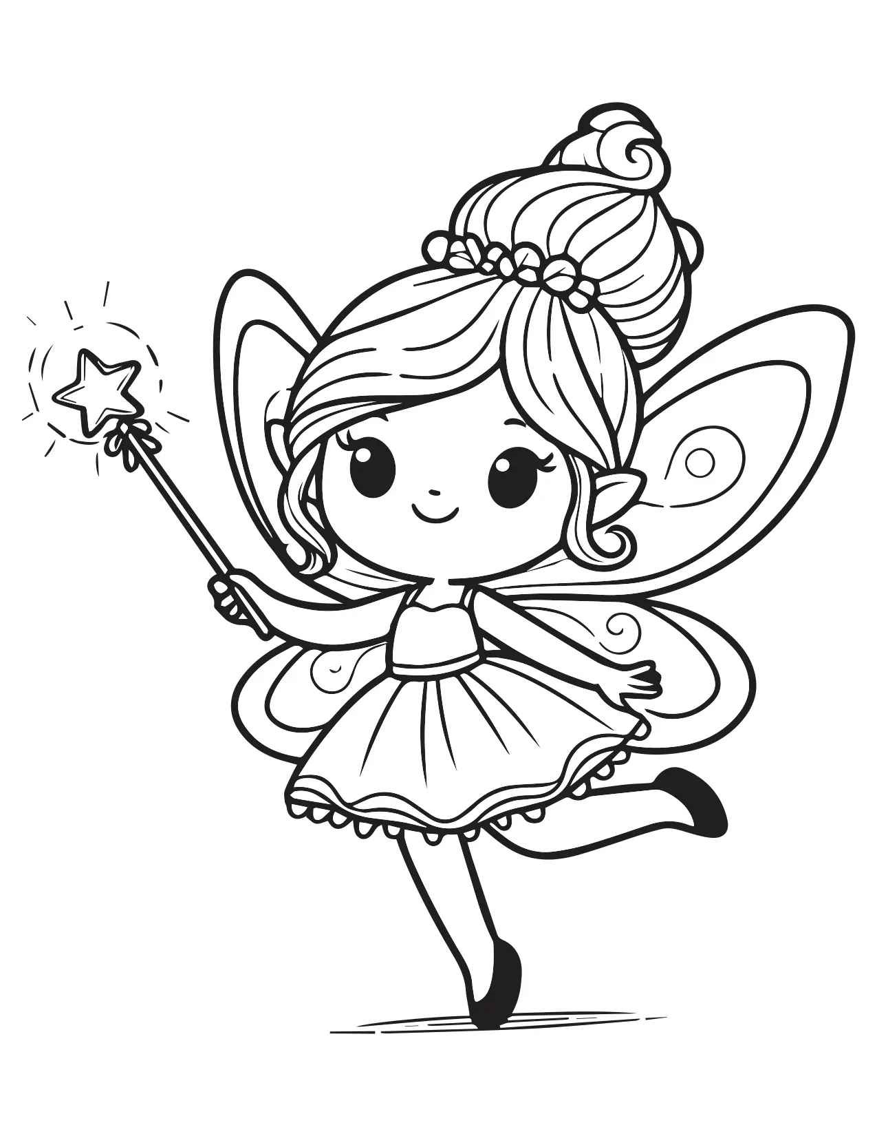 fada para colorir infantil
