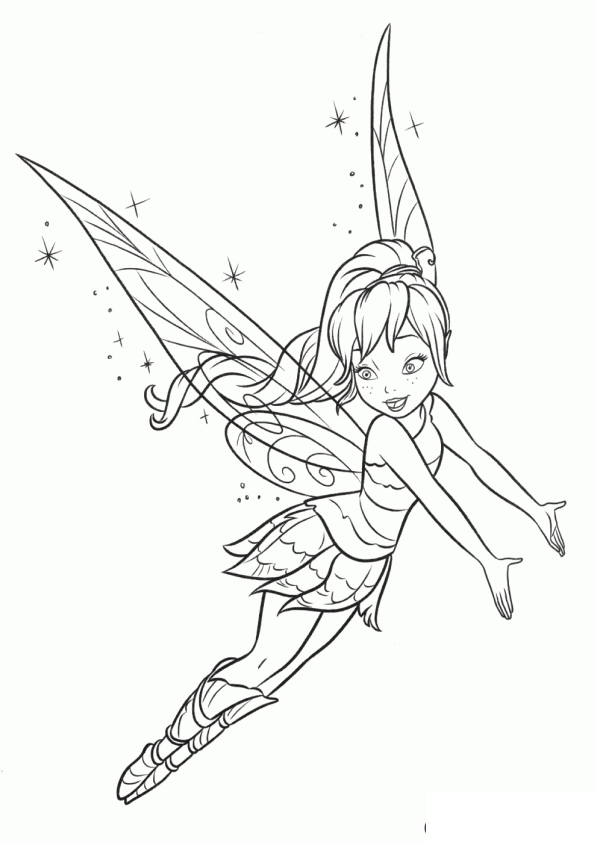 desenho de fada realista para colorir