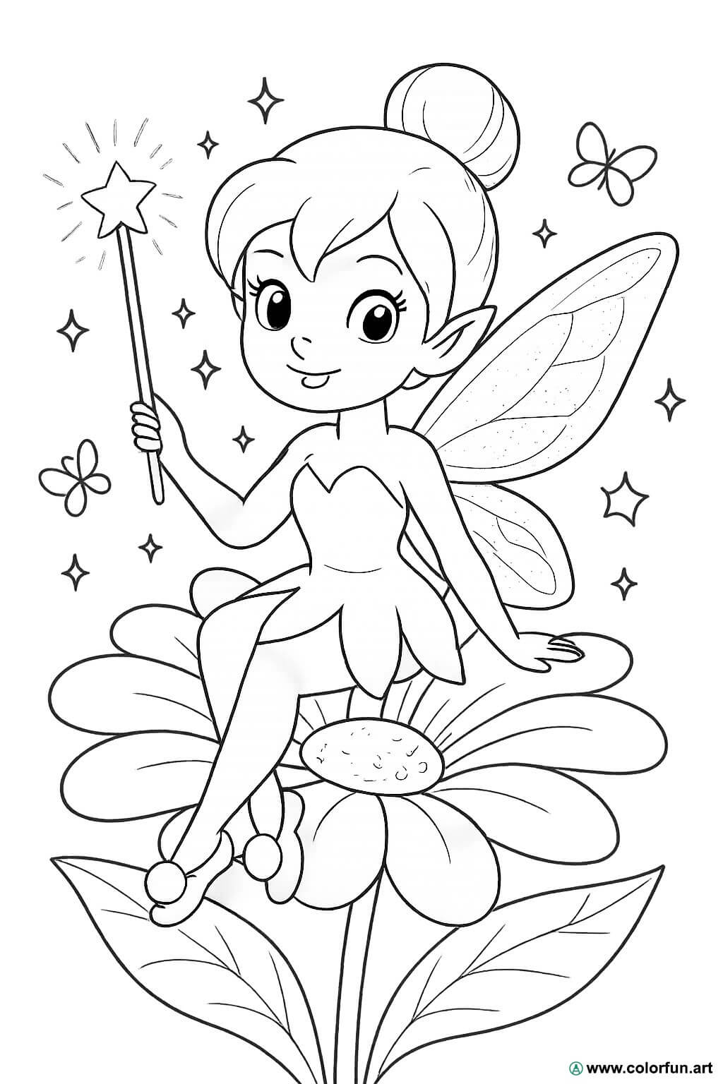 desenho de fada para pintar