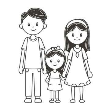 figuras de família para colorir
