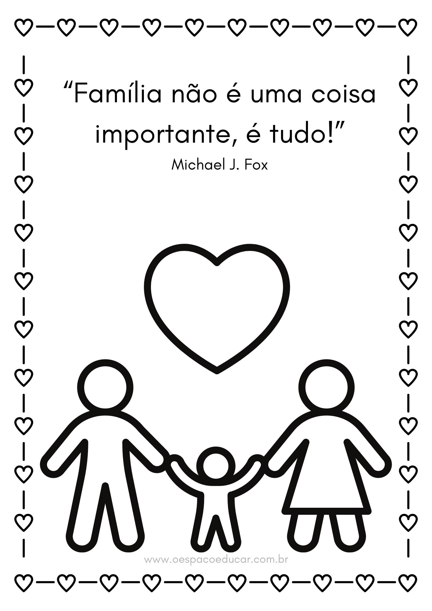 desenhos de pais, mães e filhos para colorir