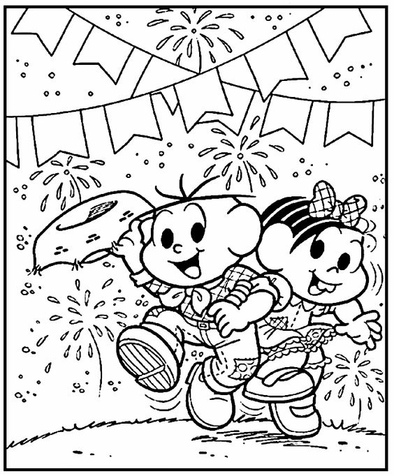 atividade festa junina colorir