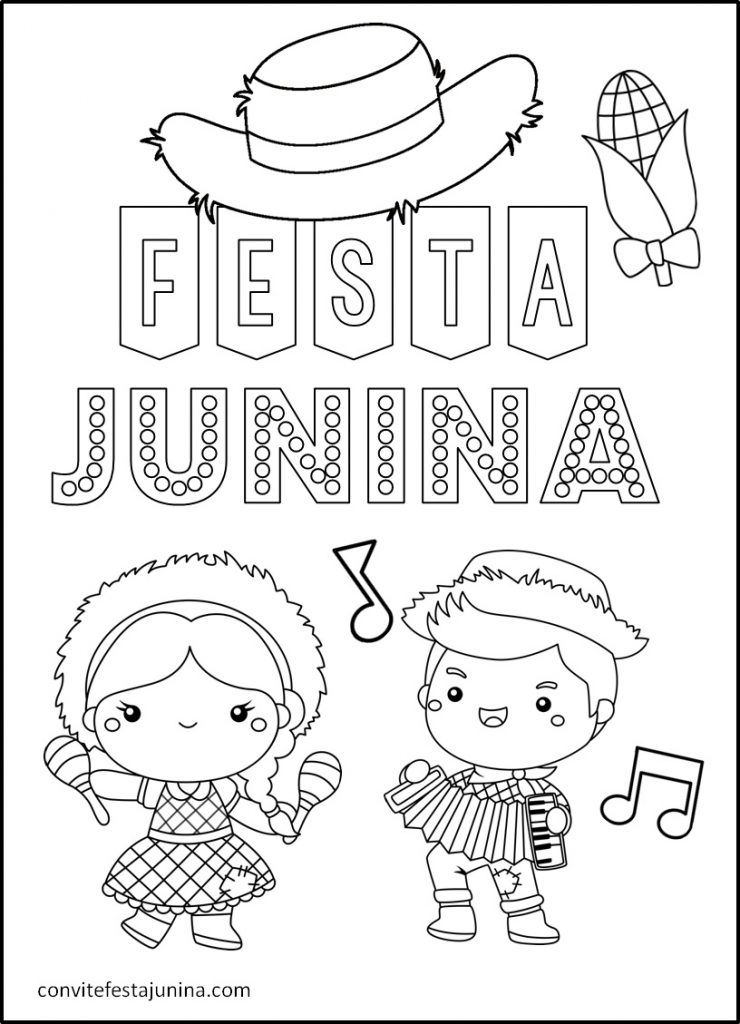 moldes festa junina para pintar