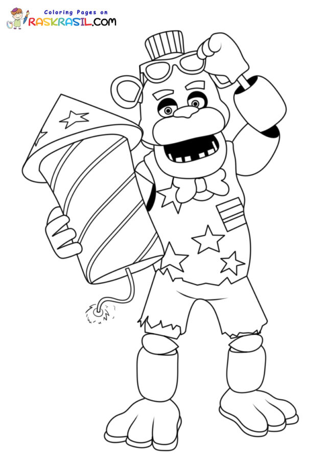 freddy fazbear desenho para colorir