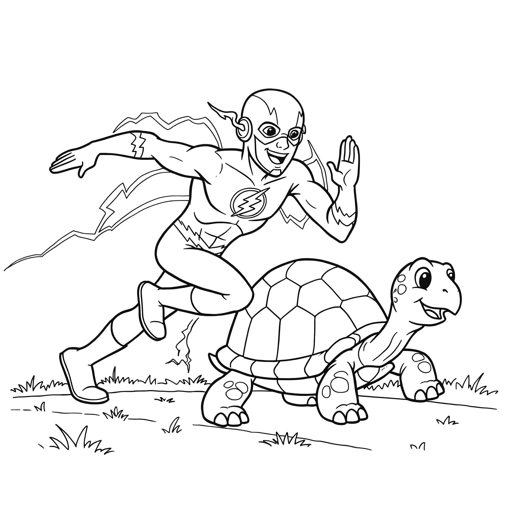 flash vs vilões para colorir