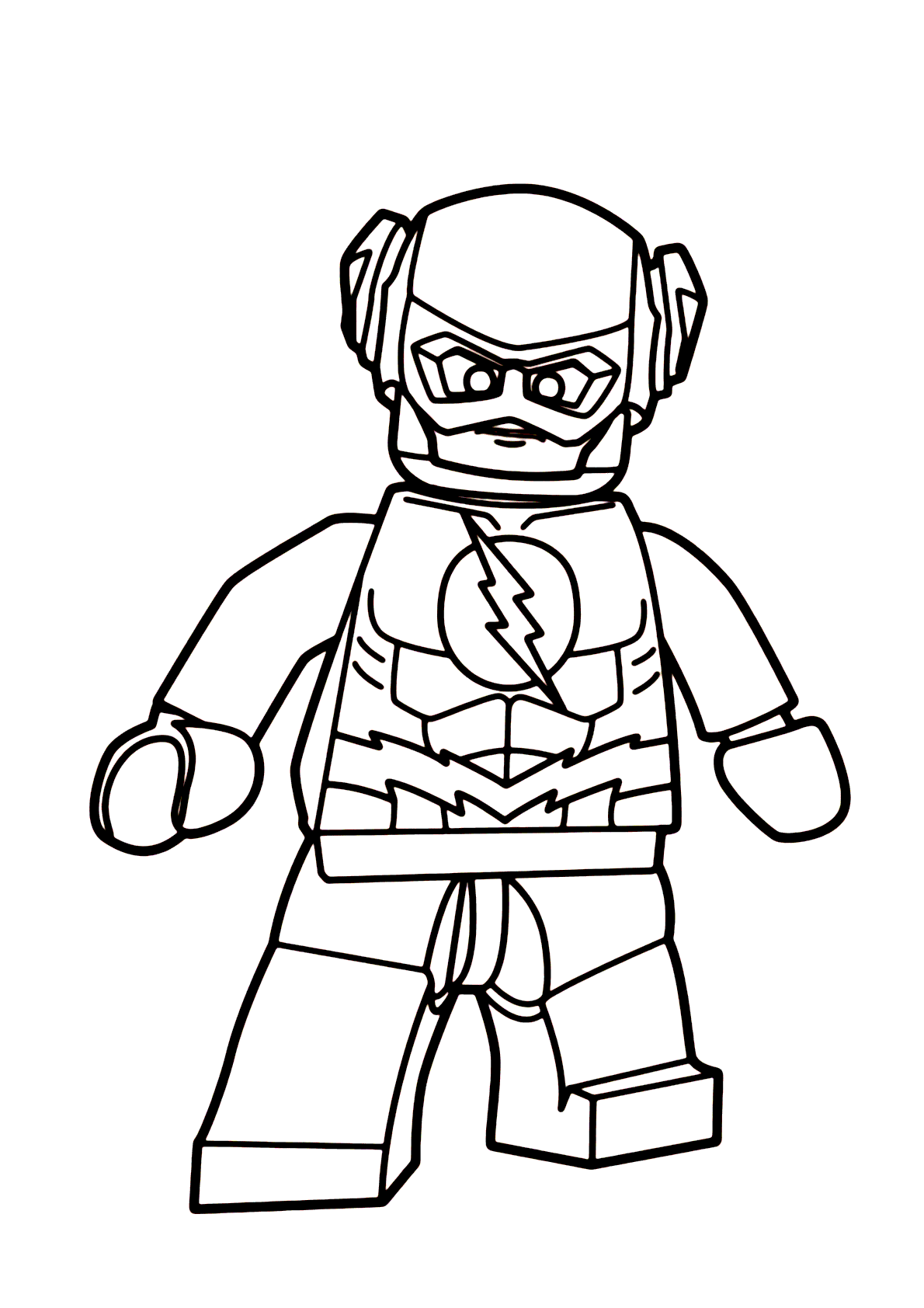 flash vs vilões para colorir