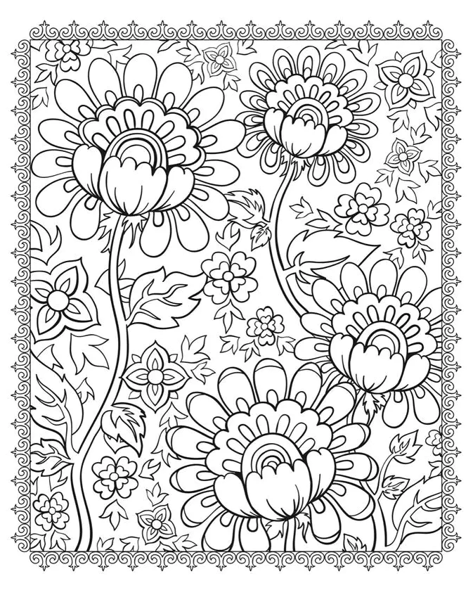 flores exóticas para colorir