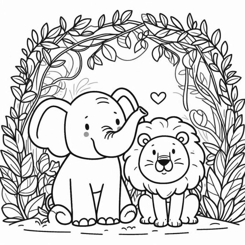 desenho de floresta para imprimir
