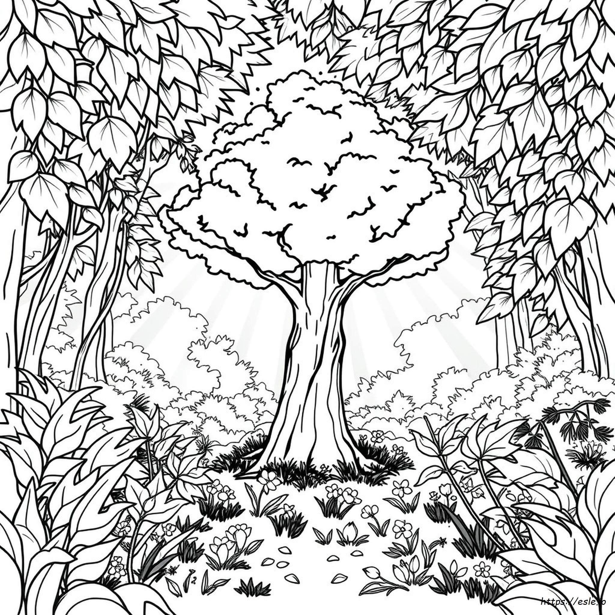 floresta desenho para colorir supercoloring