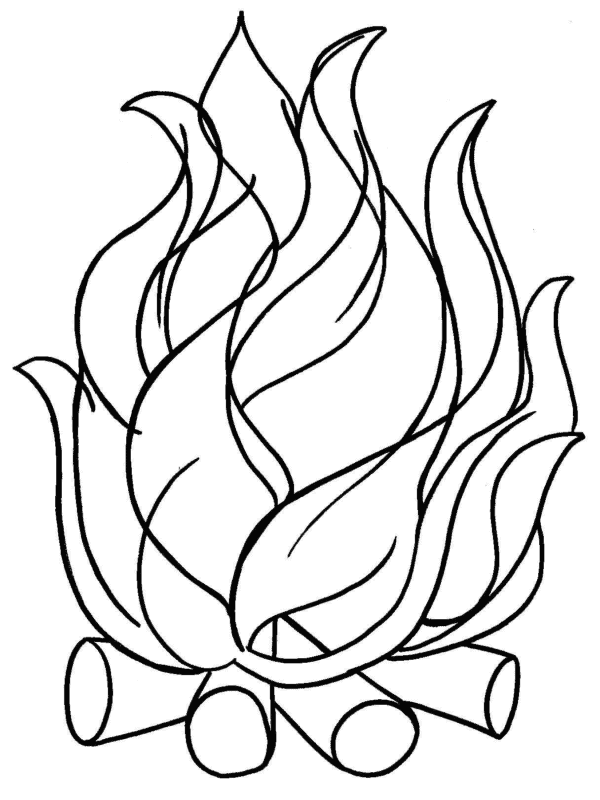 incendio desenho para colorir