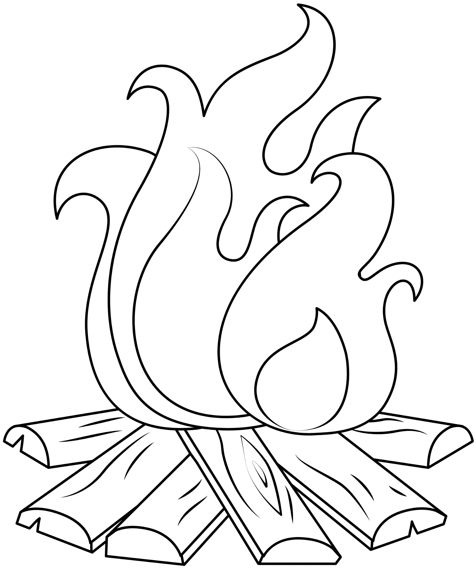desenho de fogueira simples