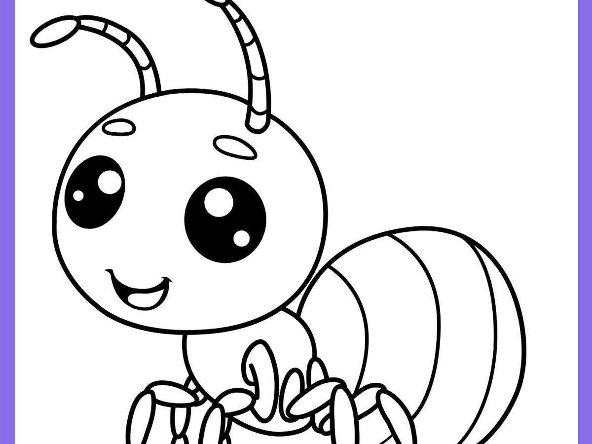 formiga para imprimir e colorir
