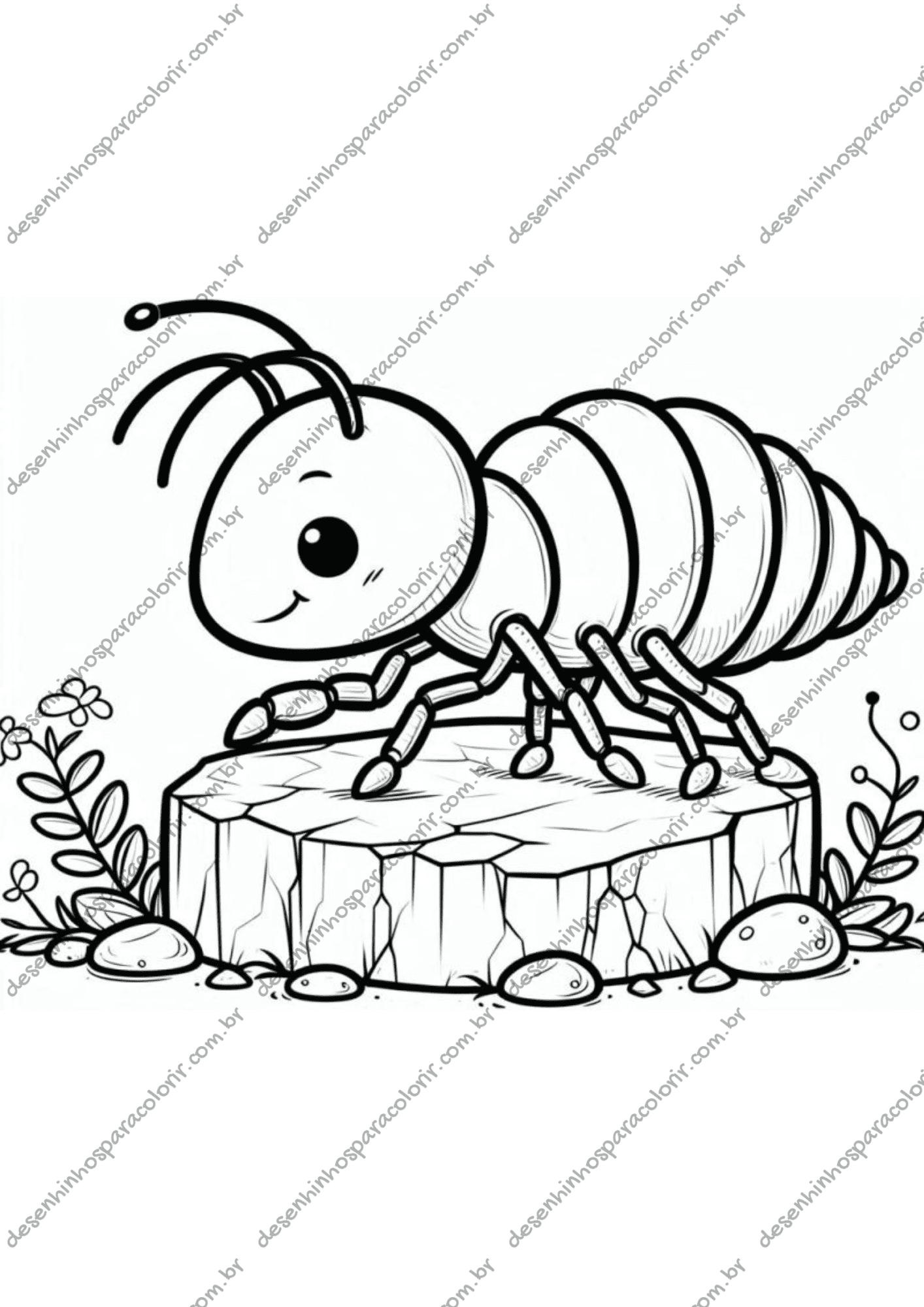 passo a passo desenhar formiga
